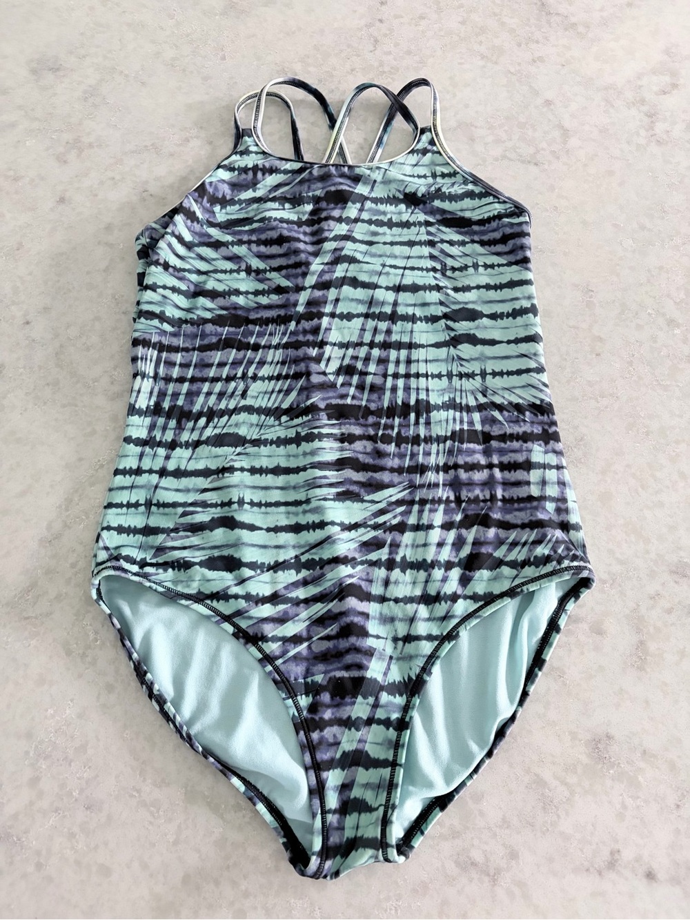 Athleta Girl Palm Tie Dye One Piece Swimsuit - Size XXL (16)